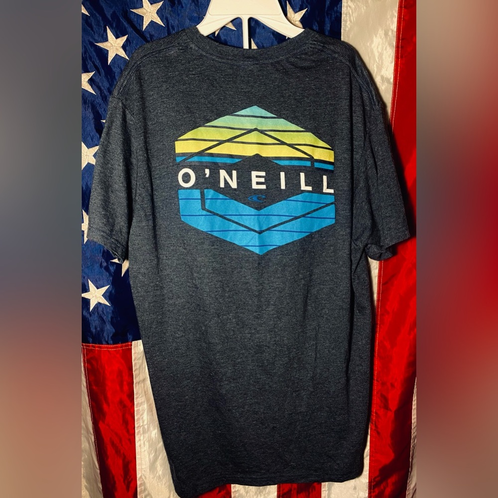 Men’s O’Neill Grey Modern Fit Size L Large Graphic T-shirt Shirt Top
